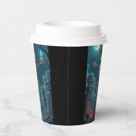 Halloween Leckerei oder Zombie Girlfriend w Brains Pappbecher (Rechts)