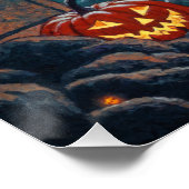 Halloween Leckerei oder Zombie Girlfriend w Brains Poster (Ecke)