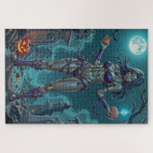 Halloween Leckerei oder Zombie Girlfriend w Brains Puzzle (Horizontal)