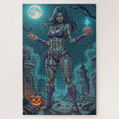 Halloween Leckerei oder Zombie Girlfriend w Brains Puzzle (Vertikal)