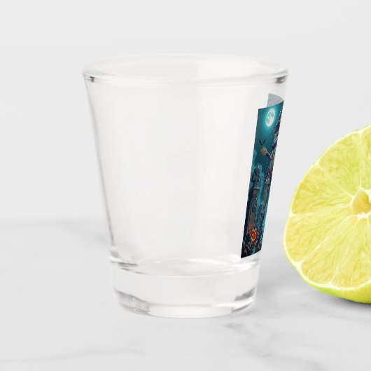 Halloween Leckerei oder Zombie Girlfriend w Brains Schnapsglas (Links)