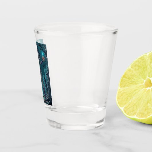 Halloween Leckerei oder Zombie Girlfriend w Brains Schnapsglas (Rechts)