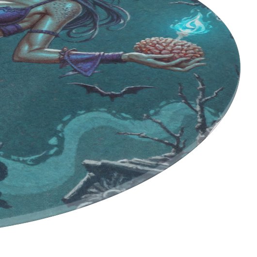 Halloween Leckerei oder Zombie Girlfriend w Brains Schneidebrett (Ecke)