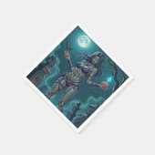 Halloween Leckerei oder Zombie Girlfriend w Brains Serviette (Ecke)