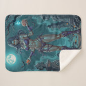 Halloween Leckerei oder Zombie Girlfriend w Brains Sherpadecke (Vorderseite (Horizontal))