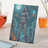 Halloween Leckerei oder Zombie Girlfriend w Brains Sockelschild (In Situ)