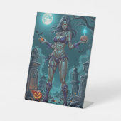 Halloween Leckerei oder Zombie Girlfriend w Brains Sockelschild (Vorderseite)