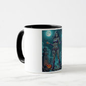 Halloween Leckerei oder Zombie Girlfriend w Brains Tasse (Vorderseite Links)