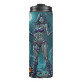 Halloween Leckerei oder Zombie Girlfriend w Brains Thermosbecher (Vorderseite)