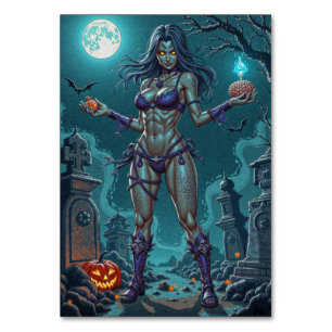 Halloween Leckerei oder Zombie Girlfriend w Brains Tischnummer