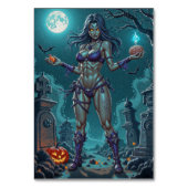 Halloween Leckerei oder Zombie Girlfriend w Brains Tischnummer (Vorderseite)