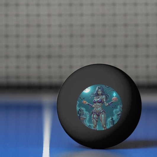 Halloween Leckerei oder Zombie Girlfriend w Brains Tischtennisball (Netto)