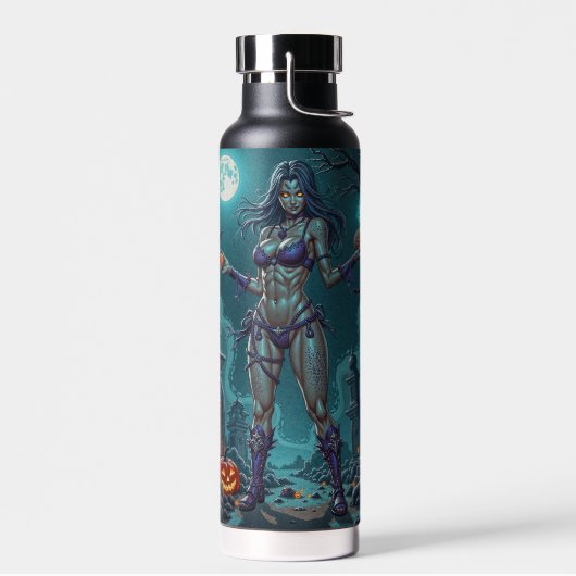 Halloween Leckerei oder Zombie Girlfriend w Brains Trinkflasche (Links)