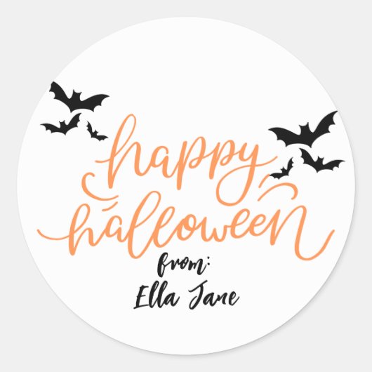 Halloween Leckerei Sticker, Label, Simple Runder Aufkleber (Vorderseite)