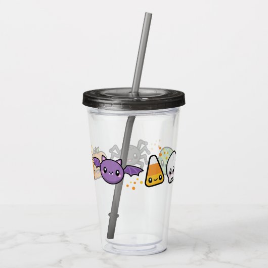 Halloween-Leckereien Acryltrinkbecher (Rückseite)