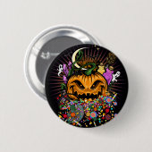 Halloween-Leckereien Button (Vorne & Hinten)