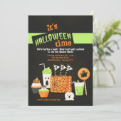 Halloween-Leckereien Einladung (Stehend Vorderseite)