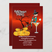 Halloween-Leckereien Einladung (Vorne/Hinten)