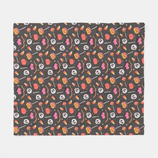 Halloween-Leckereien Fleecedecke (Vorderseite (Horizontal))