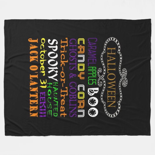 Halloween-Leckereien Fleecedecke (Vorderseite (Horizontal))