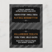 Halloween Leckereien Food Zelt Card - Schwarzer St Postkarte (Vorderseite)