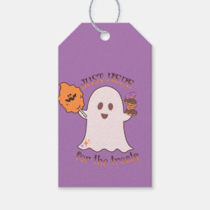 Halloween-Leckereien Geist und Süßigkeiten Party Geschenkanhänger