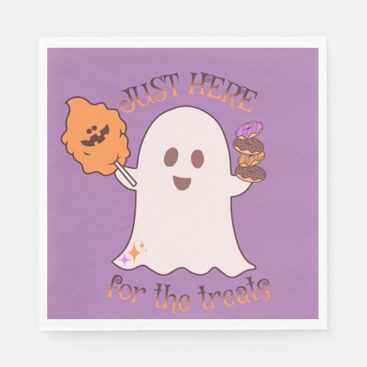 Halloween-Leckereien-Geist und Süßigkeiten-Party Serviette (Vorderseite)
