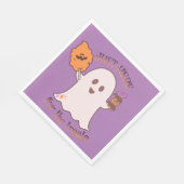 Halloween-Leckereien-Geist und Süßigkeiten-Party Serviette (Ecke)