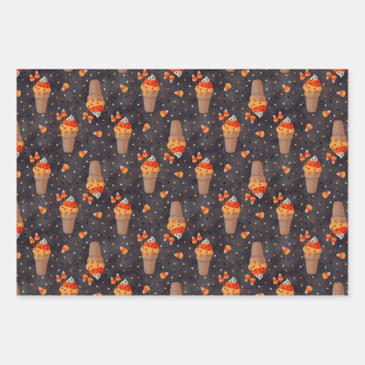 Halloween-Leckereien Geschenkpapier Set (Vorderseite)