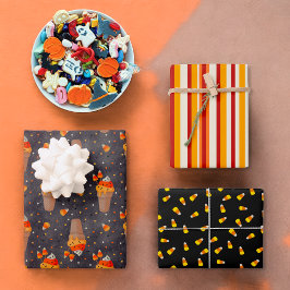 Halloween-Leckereien Geschenkpapier Set