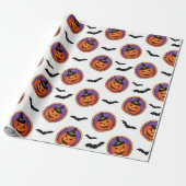Halloween-Leckereien Jack-O-Lantern-Cookie & Flede Geschenkpapier (Ungerollt)