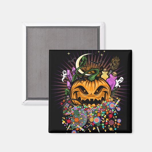 Halloween-Leckereien Magnet (Vorderseite/Rückseite)