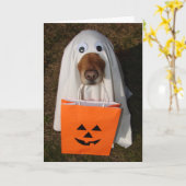 Halloween-Leckereien mit Geist-Hund und Goodie Karte (Gelbe Blume)