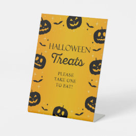 Halloween-Leckereien nehmen einen zum Essen von Kü Sockelschild