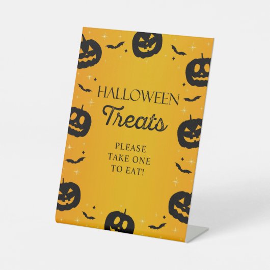 Halloween-Leckereien nehmen einen zum Essen von Kü Sockelschild (Vorderseite)