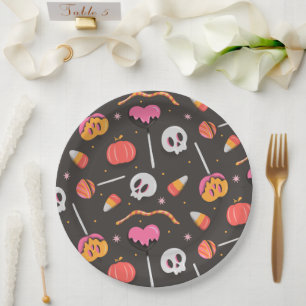 Halloween-Leckereien Pappteller