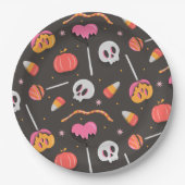 Halloween-Leckereien Pappteller (Vorderseite)