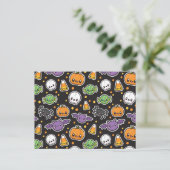 Halloween-Leckereien-Postkarte Postkarte (Stehend Vorderseite)