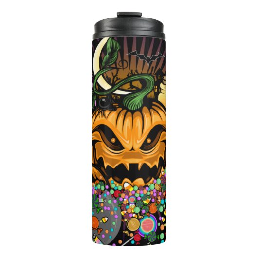 Halloween-Leckereien Thermosbecher (Vorderseite)