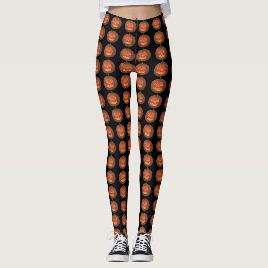 Halloween Leggings Fun Pumpkin Leggings (Vorderseite)