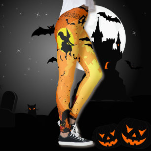 Halloween Leggings Hexen-Flechtspinnen Oh mein!