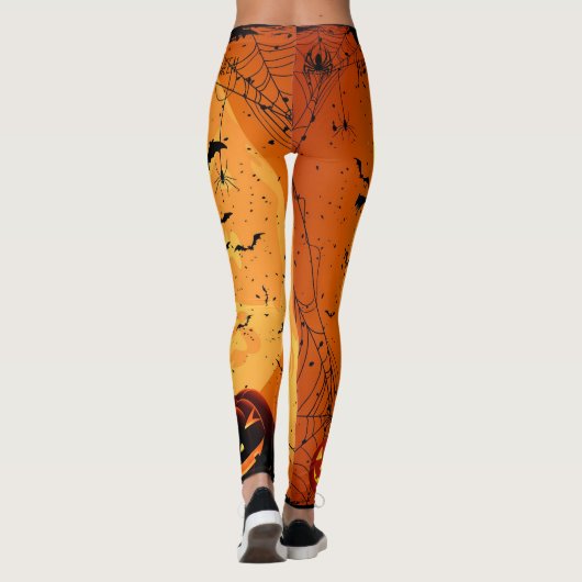 Halloween Leggings Hexen-Flechtspinnen Oh mein! (Rückseite)