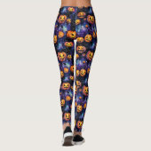 Halloween Leggings Jack-O-Lanterns Orange Pumpkins (Rückseite)