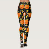 Halloween Leggings Jack-O-Lanterns Orange Pumpkins (Rückseite)