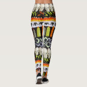 Halloween Leggings - Skulpturen, Spinnen (Rückseite)