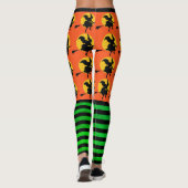 Halloween Leggings Womens Orange Yoga Pants (Rückseite)