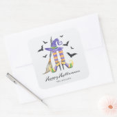 Halloween Legs and Hat Quadratischer Aufkleber (Umschlag)