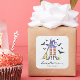 Halloween Legs and Hat Quadratischer Aufkleber