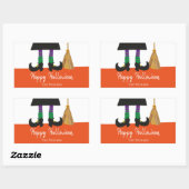Halloween Legs & Broom Personalisiert Rechteckiger Aufkleber (Blatt)