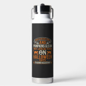 Halloween Lehrer-Assistent Schwarze Katzen und Kür Trinkflasche (Vorderseite)